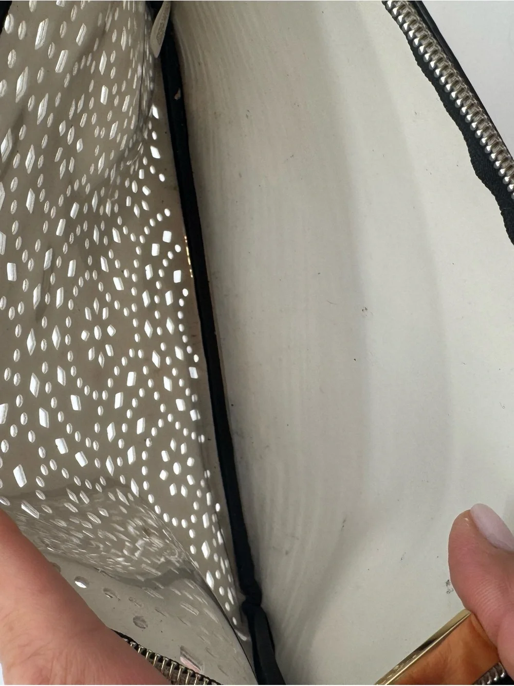 Victoria's Secret Metallic Rose Gold Laser-Cut Clutch Wristlet